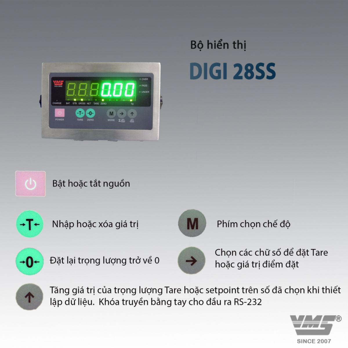 Cân bàn điện tử digi 28ss